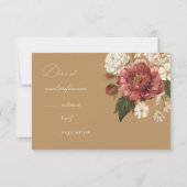 Romantisch geschilderd Floral RSVP Kaartje (Achterkant)