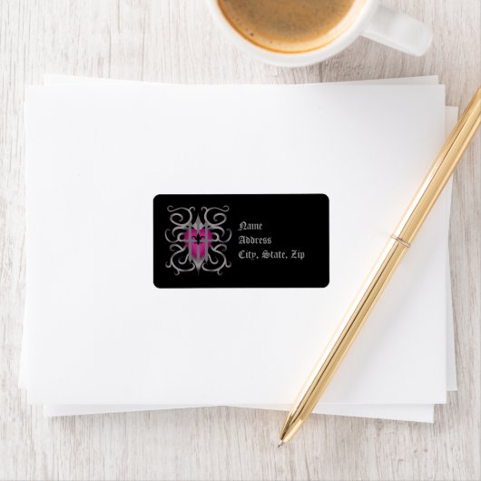 Romantisch gevangen hart etiket (Insitu)