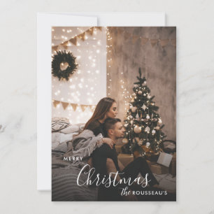 Romantisch Gezellig Kerstvakantie Foto Feestdagenkaart