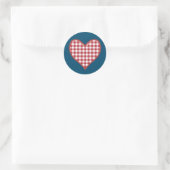 Romantisch Gingham Hartlaken van 20 Stickers (Tas)