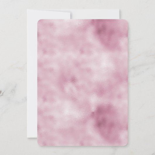 Romantisch Glam Roze vrijgezellenfeest Kaart (Achterkant)