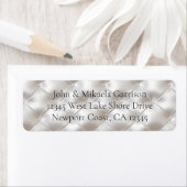 Romantisch Glam White Faux Leather Etiket (Insitu)