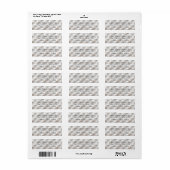 Romantisch Glam White Faux Leather Etiket (Full Sheet)