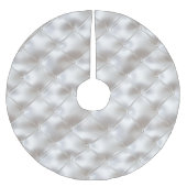 Romantisch Glam White Faux Leather Kerstboom Rok (Voorkant)