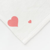 Romantisch glitter rood hart op rood hartenpatroon fleece deken (Hoek)