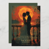 Romantisch gloeiend maanlicht kaart (Voorkant / Achterkant)