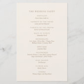 Romantisch Gold- en Ivory Wedding-programma (Achterkant)