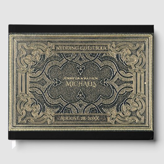 Romantisch Gold gastboek Gastenboek (Voorkant)