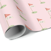 Romantisch Golf "I Do" Golf Trouw Blush Roze Cadeaupapier (Rol Hoek)