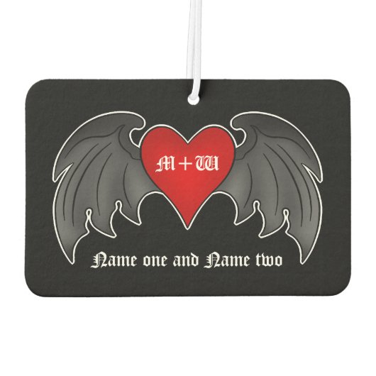 Romantisch gothic hart | Valentijnse +dag Luchtverfrisser (Achterkant)