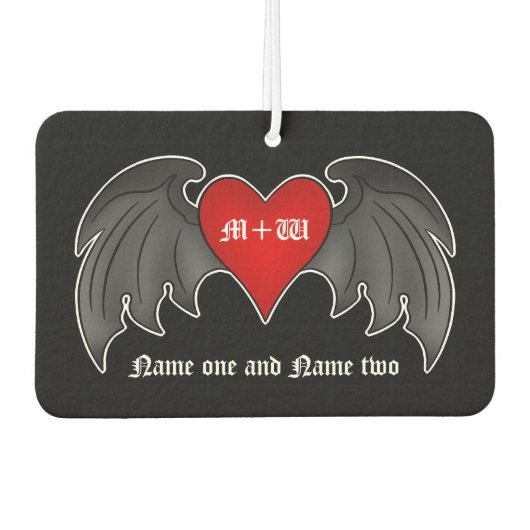 Romantisch gothic hart | Valentijnse +dag Luchtverfrisser (Voorkant)