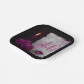 Romantisch Gotisch Roos & Kaarsverjaardag Papieren Bordje (Gebogen)