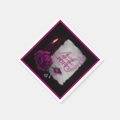 Romantisch Gotisch Roos & Kaarsverjaardag Servet (Hoek)