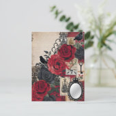 Romantisch Gotisch Vintage Elegant Briefkaart (Staand voorkant)