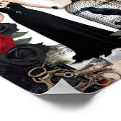 Romantisch Gotisch Vintage Elegant Poster (Hoek)