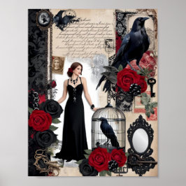 Romantisch Gotisch Vintage Elegant Poster