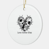 Romantisch gotisch voor koppels keramisch ornament (Links)