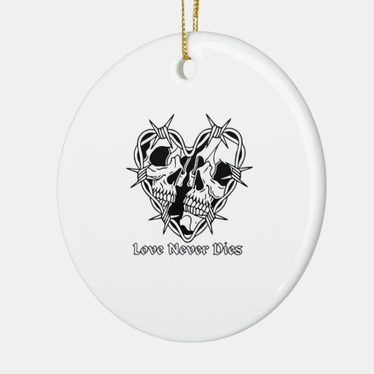 Romantisch gotisch voor koppels keramisch ornament (Links)