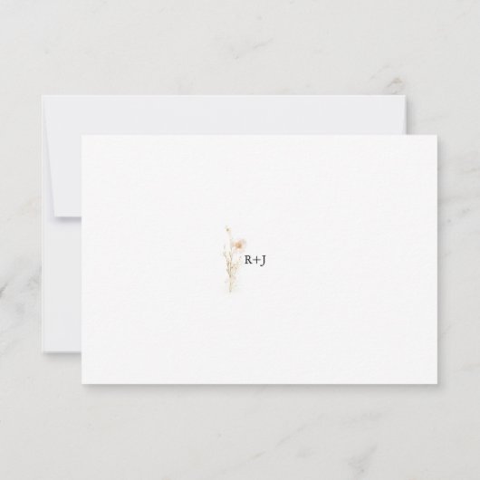 Romantisch Goud Blush Bruiloft Website QR Code RSVP Kaartje (Achterkant)