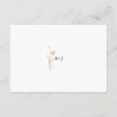 Romantisch Goud & Blush Geperst Bloemen Bruiloft Informatiekaartje (Achterkant)