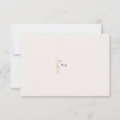 Romantisch Goud Blush Geperst Bloemen QR-code RSVP Kaartje (Achterkant)