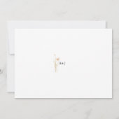 Romantisch Goud en Blush Geperst Bloemen Foto Save The Date (Achterkant)