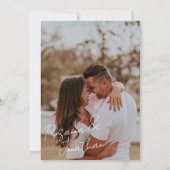 Romantisch Goud en Blush Geperst Bloemen Foto Save The Date (Achterkant)