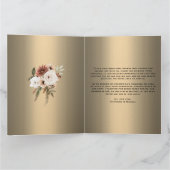 Romantisch Goud en Boho Wildbloemen Bruiloft Bedankkaart (Binnen)