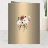 Romantisch Goud en Boho Wildbloemen Bruiloft Bedankkaart (Achterkant)