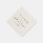  Romantisch goud en ivoor bruiloft Napkins Servet (Hoek)