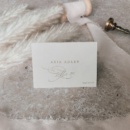 Romantisch Goud en Ivoor Menu Optie Plaatskaarten Kaart