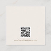 Romantisch Goud en Ivoor QR Code Bruiloft Details Informatiekaartje (Achterkant)