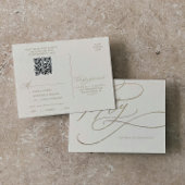 Romantisch Goud en Ivoren QR Code Menu Keuze RSVP