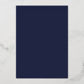Romantisch goud folie | Navy Blue Mr & Mrs Trouwfe Uitnodiging (Achterkant)