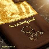 Romantisch Goud giftige schorpioen met bruin Bad Handdoek