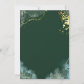 Romantisch Goud Groen Marmer Fantasy2 Trouwen Kaart (Achterkant)