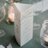 Romantisch Goud Ivoor Bruiloft Trifold Tafel Numme