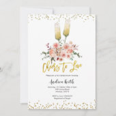 Romantisch goud juicht om van Vrijgezellenfeest te Kaart (Voorkant)