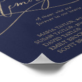 Romantisch goud kalligrafie | Marine In Lieve Heri Poster (Hoek)