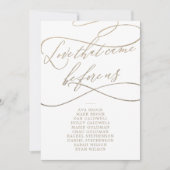 Romantisch Goud Liefde Voor Ons Zitkaart Kaart (Voorkant)