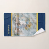 Romantisch goud met nautische kust Vuurtoren db Bad Handdoek (Handdoek)