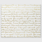 Romantisch goud modern script typografie huwelijk cadeaupapier (Vlak)