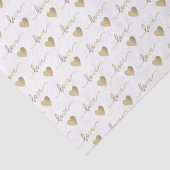 Romantisch Goud Script Liefde Harten Bruiloft Tissuepapier