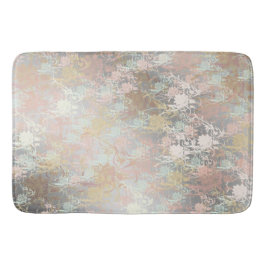 Romantisch, goud, Teal,, Aquarel, Chic, Bloem Badmat