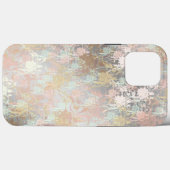 Romantisch, goud, Teal,, Aquarel, Chic, Bloem Ti Case-Mate iPhone Case (Achterkant (horizontaal))