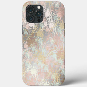 Romantisch, goud, Teal,, Aquarel, Chic, Bloem Ti Case-Mate iPhone Case