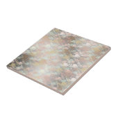 Romantisch, goud, Teal,, Waterverf, Chic, Bloem Tegeltje (Zijkant)