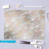 Romantisch, goud, Teal,, Waterverf, Chic, Bloem Tissuepapier (Craft)