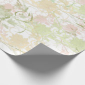 Romantisch, goud, Teal,, Waterverf, Chic, Bloemmot Cadeaupapier (Hoek)