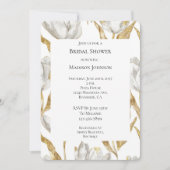 Romantisch Goud Wit Bloemen Tulpen Vrijgezellenfee Kaart (Voorkant)